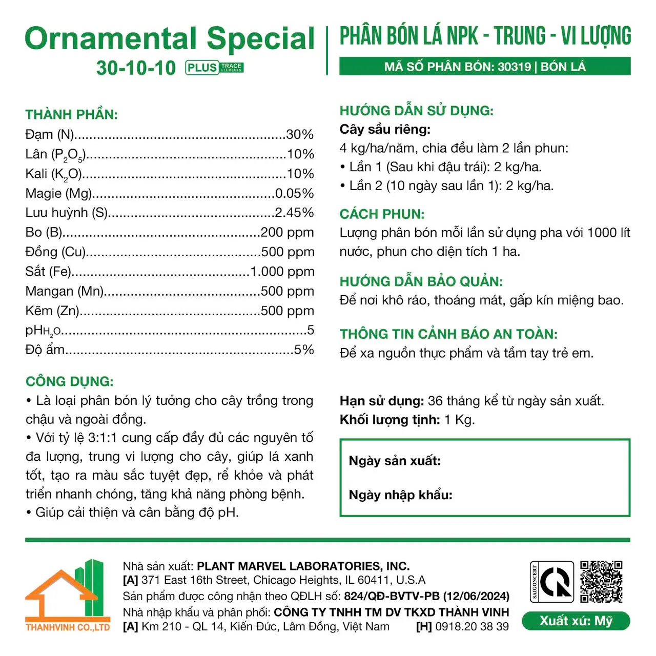 Ornamental Special 30-10-10 PLUS